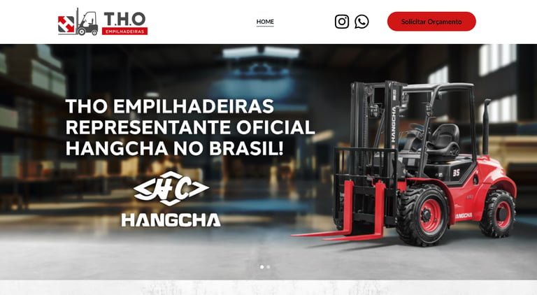 Website da THO Empilhadeiras desenvolvido pela WAVE